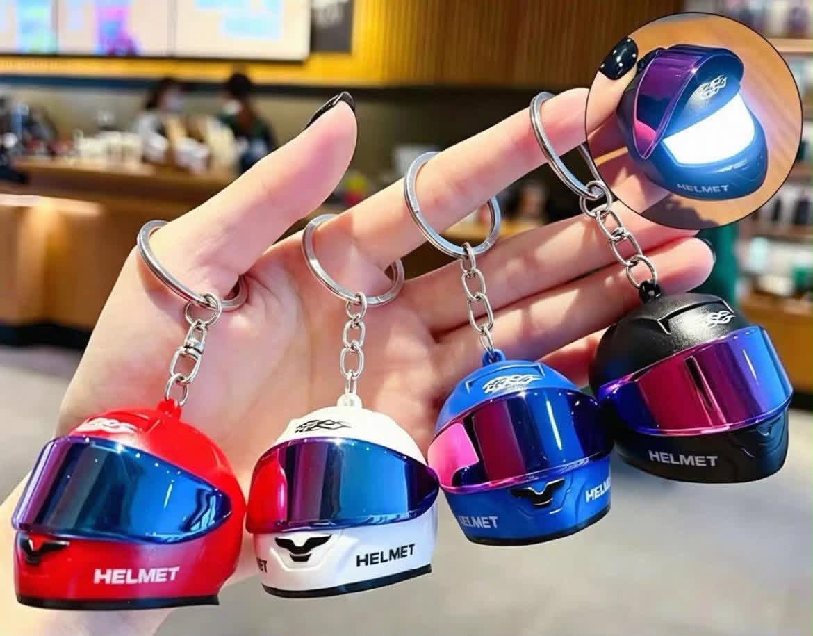 Porte clé casque lumineux
